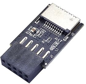 kwoifioy Motherboard USB 2.0 9Pin To USB C Front Connector Converters USB2.0 Header Adapter USB2.0 Extender Card Port For PC