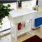 Station de lavage des mains portable, éviers utilitaires d'extérieur en plastique autonome avec kit de vidange de robinet de planche à laver, sous-sol, garage, magasin de jardin (blanc, une couche)