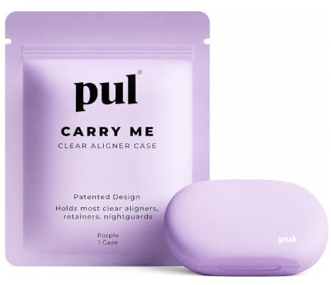 The Pultool PUL Clear Aligner & Retainer Case - Purple | Compact Dental Storage Box for Invisalign & Retainers | BPA-Free & Travel-Friendly Design