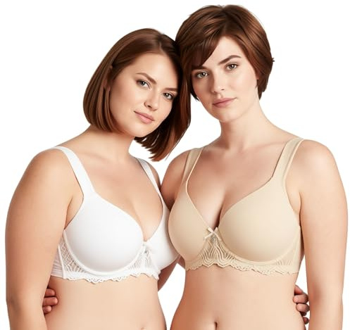 Curve Muse Damen Leicht Gepolstert Bügel Spitze BH | Gepolstert, Elastisch, Nylon, Elasthan, Gepolsterte Träger