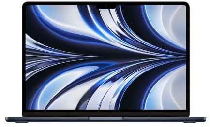 Apple MacBook Air 2022 mit Apple M2-Chip, 8-Core-CPU, 10-Core-GPU (15 Zoll, 8 GB RAM, 512 GB SSD-Speicher) (QWERTZ Deutsch) Mitternacht (Generalüberholt)