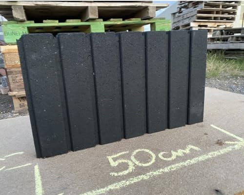 Concrete Kerb Stone Palisades Border Doorstep Flowerbed Garden Edging 6 meters 12 panels
