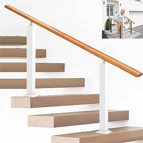 Traditioneller verstellbarer Winkel für Innen- und Außenbereich, für Beton- und Veranda-Stufen, weiß, H 95 cm, L 120 cm