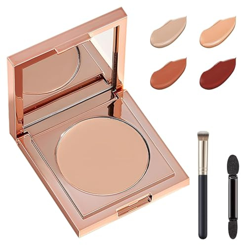 Colored Clay Cc Undereye Corrector,Undereye Color Corrector For Dark Circles,Undereye Corrector With Brush,Under Eye Concealer,Cream Foundation Under Eye Makeup (Light skin, 1pcs)