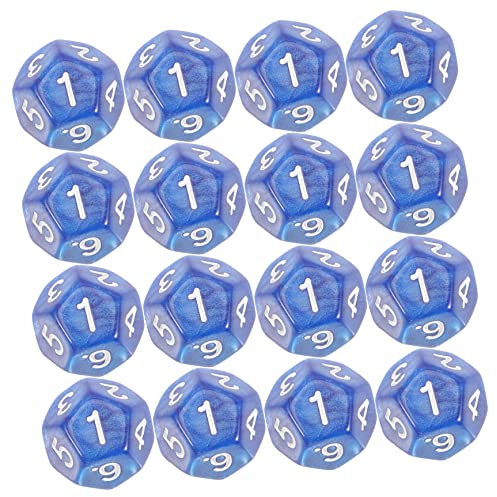 DRESSOOS Set Di Dadi Acrilici A 12 Facce Con Numeri Grandi Per Giochi Da Tavolo in Classe Confezione Da 20 Pezzi