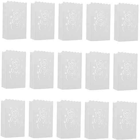 MAGICLULU 30stücke Kerzenbeutel Aus Weihnachtskerzenbeutel Teelichtbeutel Ausgehöhlte Kerzenbeutel Flammhemmendes Für Led-dekolicht Weihnachten Party Dekoration
