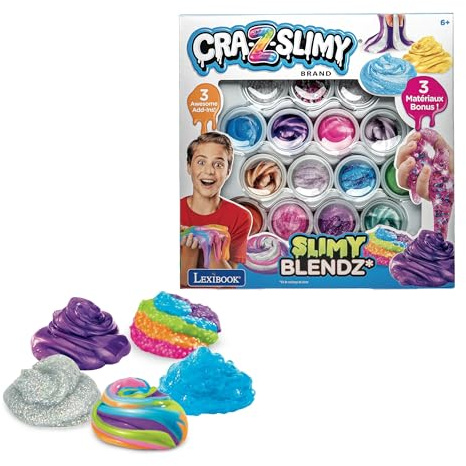 Lexibook, Kit Slimy Mix, 12 Colors, CRSLIM4