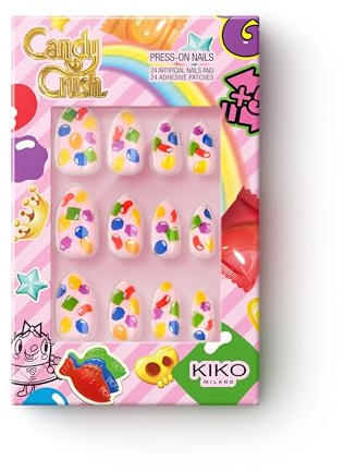 KIKO Milano Candy Crush™ Press On Nails, Einweg-Kunstnägel Mit Von Süßigkeiten Inspiriertem Design