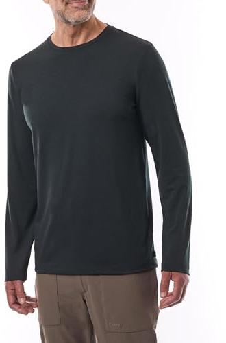 Rohan Men's Global Long Sleeve T-Shirt - Anti Odour Stretchy Moisture Control T Shirt with UPF 40+ UV Sun Protection - True Navy, Medium