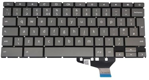 SHANGYG Englische Tastatur für HP Pro, C640, Chromebook (USA), QWERTZ-Tastatur für Laptops, M03661-001 HPM19M8(Gray no Backlit US)