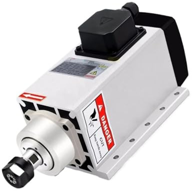 Motore mandrino raffreddato ad aria CNC, 1.5KW 2.2KW 3.5KW 4.5KW 6KW 7.5KW 220V 380V 4 cuscinetti Mandrino CNC for router CNC(7.5KW 120X103MM ER32,220v)