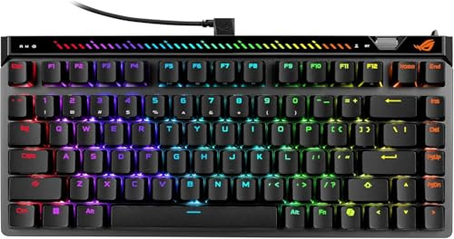 ROG Falchion Ace 75 HE Black / 75% Layout Gaming Keyboard/Magnetic Switch/Rapid Trigger/Up to 8000 Hz/USB Wired/PBT/Browser Setting/Silent Design/Carrying Case Included (Black/White)