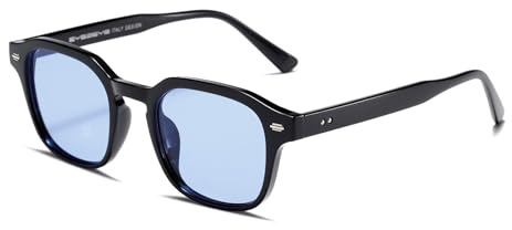 RUNHUIS Retro Quadratische Sonnenbrille, Vintage Rechteck Sonnenbrille für Damen Herren, Klassische Mode Brillen