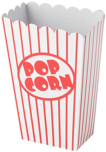 Unique- Pop Corn Paquete de 8, Color palomitas cajas - pequeña (59023)