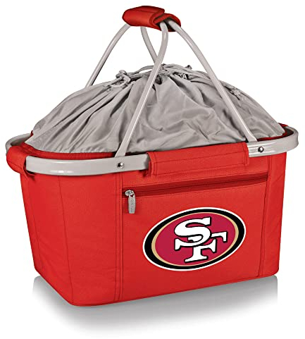 Picnic Time NFL San Francisco 49ers Metro isoliert Korb, rot