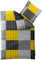 aqua-textil Concept Bettwäsche 155 x 220 cm Mikrofaser Bettbezug Sabine Kariert Streifen Grau Gelb Schwarz