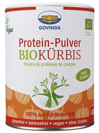 Govinda Kürbiskern Protein-Pulver gluten- und laktosefrei, vegan, 1er Pack (1 x 400 g)