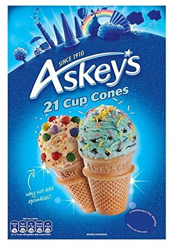 Askeys Cup Cones 21 per Pack - Pack of 2