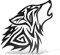 Erreinge Aufkleber Stammes- Wolf Schwarz Dx Schriftzug In PVC-Wandwand-Aufkleber für Helm Auto Moto Camper Laptop - 15 Cm