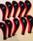 JL Golf 10 Neoprene Club Headcovers Head Cover Iron Protect Set red black