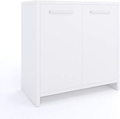 Vicco Waschbeckenunterschrank Kiko, Waschtischunterschrank, Weiß, 58 x 60 cm