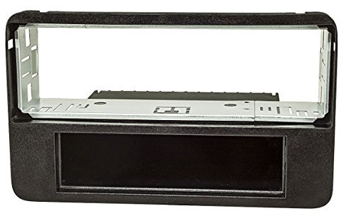 tomzz Audio 2402-039 Radioblende Metallschacht kompatibel mit Alfa Romeo 159 Brera Spider schwarz (Fahrzeuge ohne OEM-Navi)