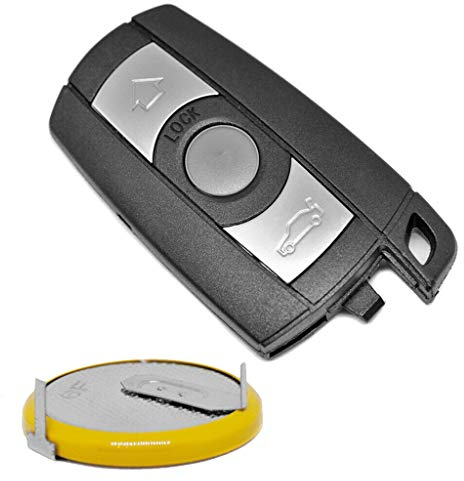 Auto Schlüssel Funk Fernbedienung Smartkey 1x Gehäuse 3 Tasten + 1x LIR2025 Akku Batterie für BMW