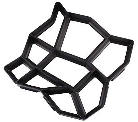 Gehweg Form, Betonform Schalungsform Betonpflaster Pflasterform Gießform Wiederverwendbare Garten Schablone für Garten, Rasen, Pflastersteine, 43 x 43 x 4cm