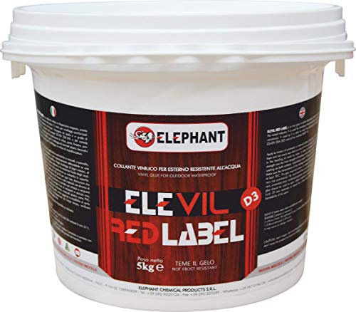 Colle vinylique pour bois D3 ELEVIL RED LABEL - Super colle professionnelle, Adhesif pour meuble