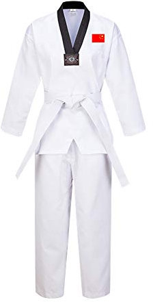 Gtagain Unisex Adulto Niño Taekwondo Kimono Dobok Sudadera Uniforme Traje Gi - Hombre Ropa Deportiva Artes Marciales Karate Kung Fu Conjuntos Cinturón Algodón/Poliéster Manga Larga/Manga Corta