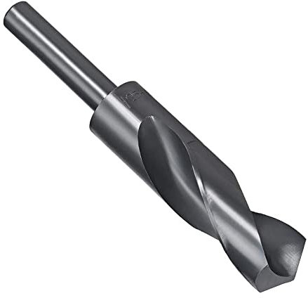 Utoolmart Broca de vástago reducido de 25 mm HSS 6542 óxido negro con vástago recto de 1/2 pulgada 1 unids