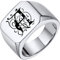 PROSTEEL Herren Ring hochglanzpoliert personalisiert Buchstabe Bandring Größe 59 Simpel Punk Stil Edelstahl Siegelring Hip Hop Ringe Männer Modeschmuck für Weihnachten