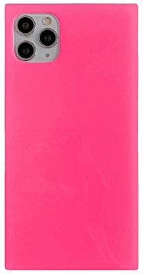 YonMeet Neon Pink Rectangle Phone Case for iPhone XR Chic Look Slim Luxury Soft Shockproof Protective Bumper Shell Phone Cover(Hot Pink,iPhone XR)