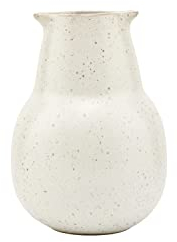 House Doctor, Flasche, Pion, Grau/weiß, Porzellan, h: 12 cm, Dia: 5.5 cm