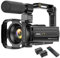 4K Camcorder Video Camera WIFI 48MP IR Night Vision Vlog Camera 16X Digital Zoom Video Camcorder with Microphone Camera Holder Lens Hoods