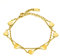 Kim Johanson Edelstahl Damen Armband *Heart* in Silber, Gold & Roségold | Armkette mit 7 Herzen | Boho Schmuck | Verstellbar inkl. Schmuckbeutel (Gold)