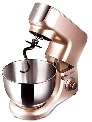 GAOLIGUO Stand Mixer 5.5L, 1000W 6 Speed Electric Kitchen Mixer Multifunctional Food Processor Blender with Dough Hook, Whisk & Beater Dough Blender,Rose Gold