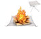 YEASQGS Tragbare Outdoor Camping Feuerstelle Mesh Faltbar Edelstahl Mesh f眉r Camping Hinterhof Garten (41,4 x 41,4 cm, Silber)