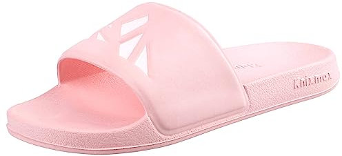 Knixmax Ciabatte Piscina Donna Sandali da Mare Leggero Antiscivolo Pantofole per Spiaggia, Bagno, Doccia, Interni ed Esterni Rosa 38/39EU