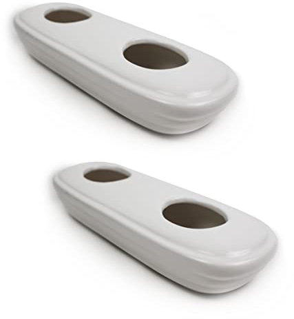 Luftbefeuchter 2-teiliges Set aus Keramik PURE neutral schlicht weiß zum Aufstellen auf dem Heizkörper Heizung Kamin Wasserverdunster Diffuser 11345 a1683