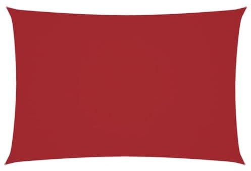 vidaXL Sonnensegel Wasserfest Sonnenschutz Windschutz Sonnendach UV Schutz Garten Terrasse Balkon Oxford-Gewebe Rechteckig 2x4m Rot