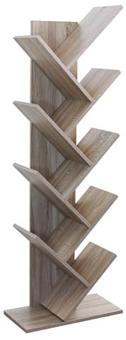 milani home - Libreria moderna Dylan - Design in legno - Design per salotto, soggiorno - 50x25x141,5 h