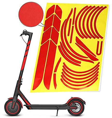 Gleamydot Elektroroller Aufkleber Set für Xiaomi Mi Electric Scooter M365 Sticker Set Mijia e Scooter PRO 2 1s Essential Zubehör (rot)
