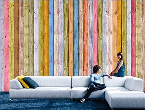ZHEN WALLPAPER Die beliebtesten großen 3D-Wandbilder Retro-Farbtafel Hintergrundwand Wohnzimmer Sofa TV-Wand Kinderzimmer Tapete * 250 cm x 175 cm (98,4 x 68,9 Zoll)