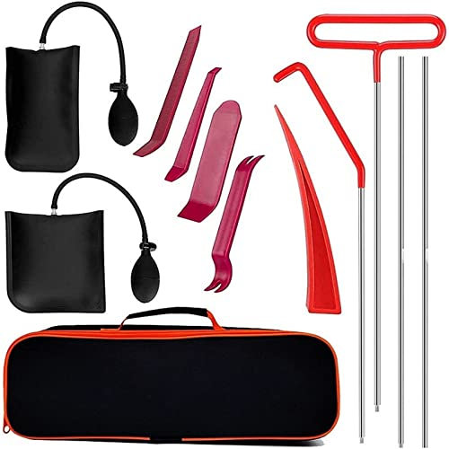 Car Truck Tool Kit Door Open Grabber Lockout Lock Pick Set Long Range Reach Hooking Key Lost Non-Marring Air Wedge Bag Pump