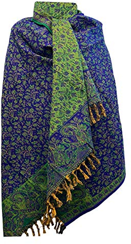 Luxuriöser Schal aus Yakwolle, handgefertigt, mit Blumenmuster, bequem, weich, Unisex, Reisewickel, Meditation, weiches Geschenk für sie, Grün , BLACK