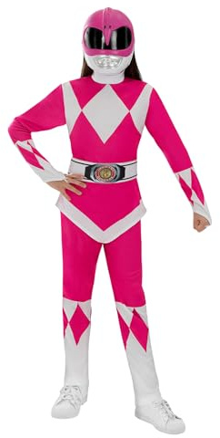 Funidelia | Power Ranger Kostüm rosa für Mädchen Film und Serien, Superhelden, Zeichentrickfilm - Kostüm für Kinder & Verkleidung für Partys, Karneval & Halloween - Größe 7-9 Jahre - Rosa