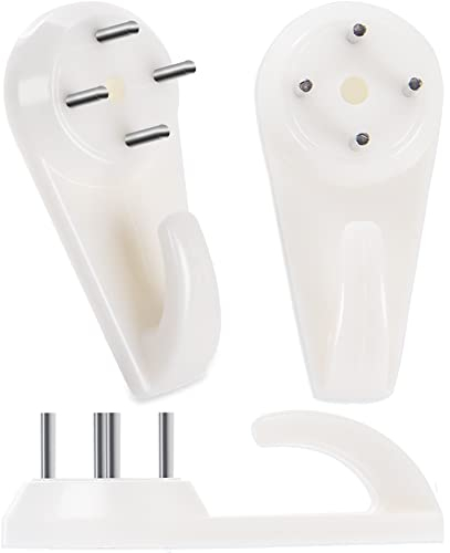 Hoedia 40 PCS Picture Hangers, Concrete/Stucco/Brick Hard Wall Hooks for Hanging Picture, Tapestry, Clocks and More-Heavy Duty&No Damage or Drilling