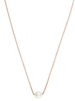 Heideman Halskette Scarlett Damen Gold Edelstahl mit Perle weiß | Perlenschmuck als festliches Geschenk zum Jahrestag oder Weihnachten, elegant und hautfreundlich