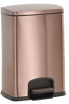Garbage Bin Large Capacity Kitchen Stainless Steel Trash Can with Lid Home Living Room Pedal 20L Storage Bucket Bathroom Office Kitchen Rose Gold (Rose Gold)